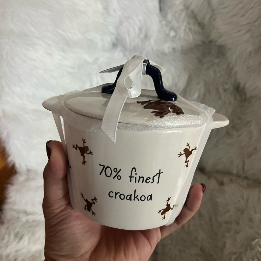 Rae Dunn Harry Potter baking dish Croakoa Cream Ceramic Jar with Lid